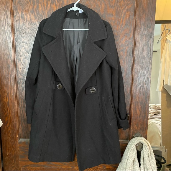 H&M wool blend long coat - Picture 1 of 6